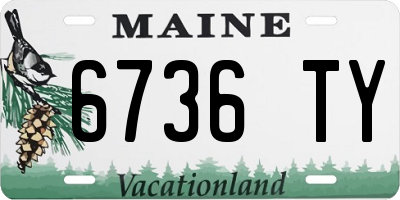 ME license plate 6736TY