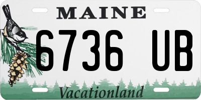 ME license plate 6736UB