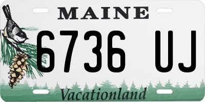 ME license plate 6736UJ