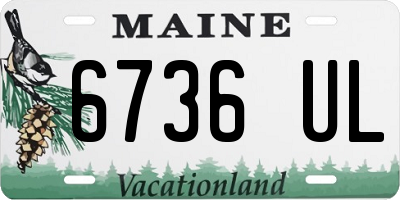 ME license plate 6736UL