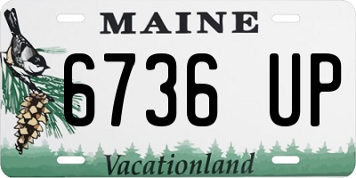 ME license plate 6736UP