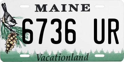 ME license plate 6736UR