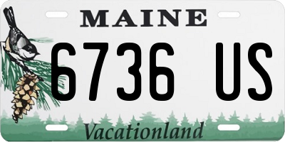 ME license plate 6736US