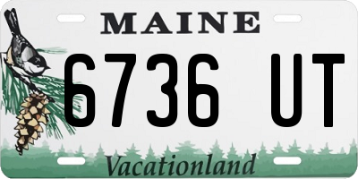 ME license plate 6736UT