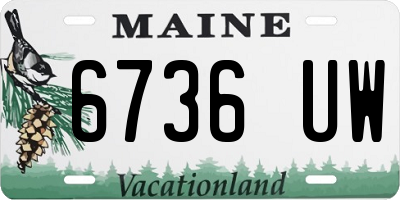 ME license plate 6736UW