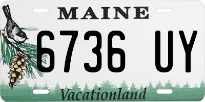 ME license plate 6736UY