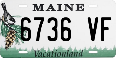 ME license plate 6736VF