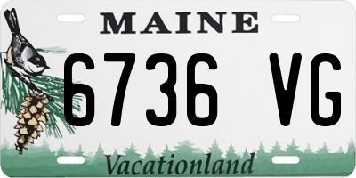 ME license plate 6736VG