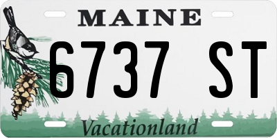 ME license plate 6737ST