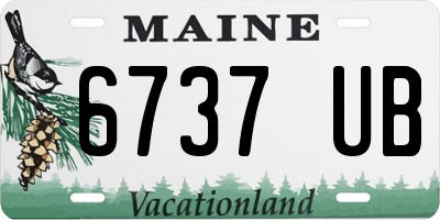 ME license plate 6737UB