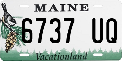 ME license plate 6737UQ