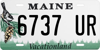 ME license plate 6737UR