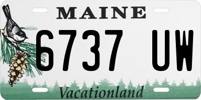 ME license plate 6737UW