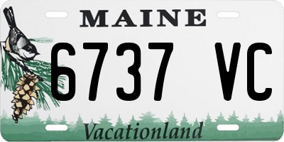ME license plate 6737VC