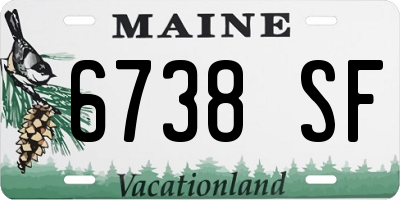 ME license plate 6738SF