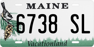 ME license plate 6738SL
