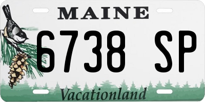 ME license plate 6738SP