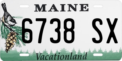 ME license plate 6738SX