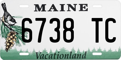 ME license plate 6738TC