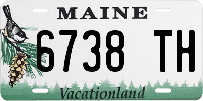 ME license plate 6738TH