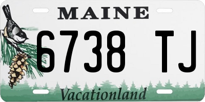 ME license plate 6738TJ