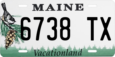 ME license plate 6738TX