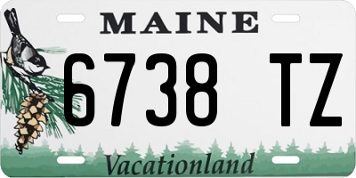 ME license plate 6738TZ