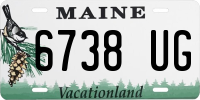 ME license plate 6738UG
