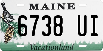 ME license plate 6738UI
