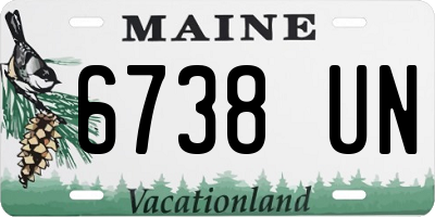 ME license plate 6738UN