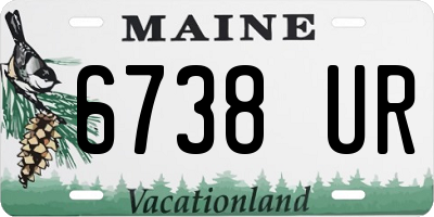 ME license plate 6738UR