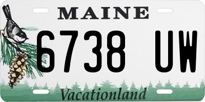 ME license plate 6738UW