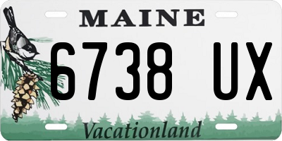 ME license plate 6738UX