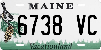 ME license plate 6738VC
