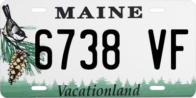 ME license plate 6738VF