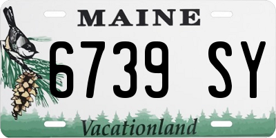 ME license plate 6739SY