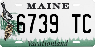 ME license plate 6739TC