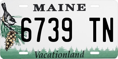 ME license plate 6739TN