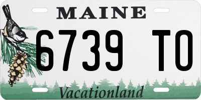 ME license plate 6739TO