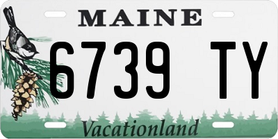 ME license plate 6739TY