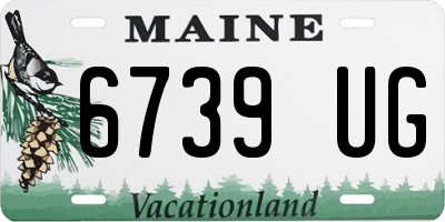 ME license plate 6739UG