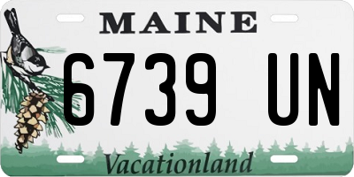 ME license plate 6739UN