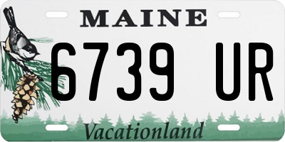 ME license plate 6739UR