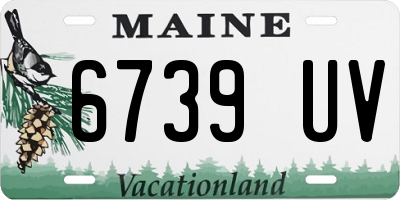 ME license plate 6739UV