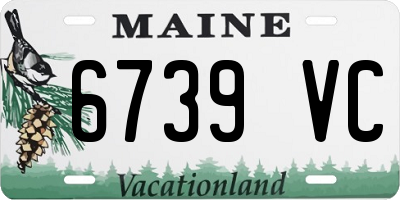 ME license plate 6739VC