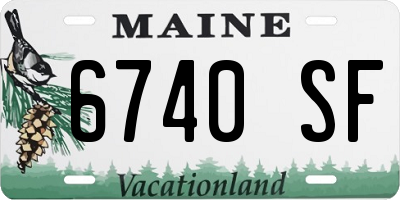 ME license plate 6740SF