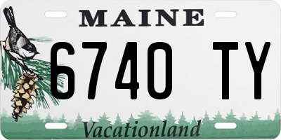 ME license plate 6740TY