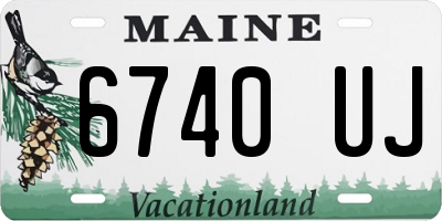 ME license plate 6740UJ