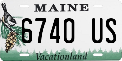 ME license plate 6740US