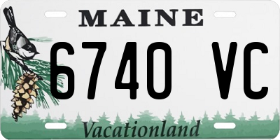 ME license plate 6740VC